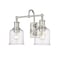 Z-Lite Bryant 2 Light Vanity, Brushed Nickel And Clear Seedy 734-2V-BN - alternate 3